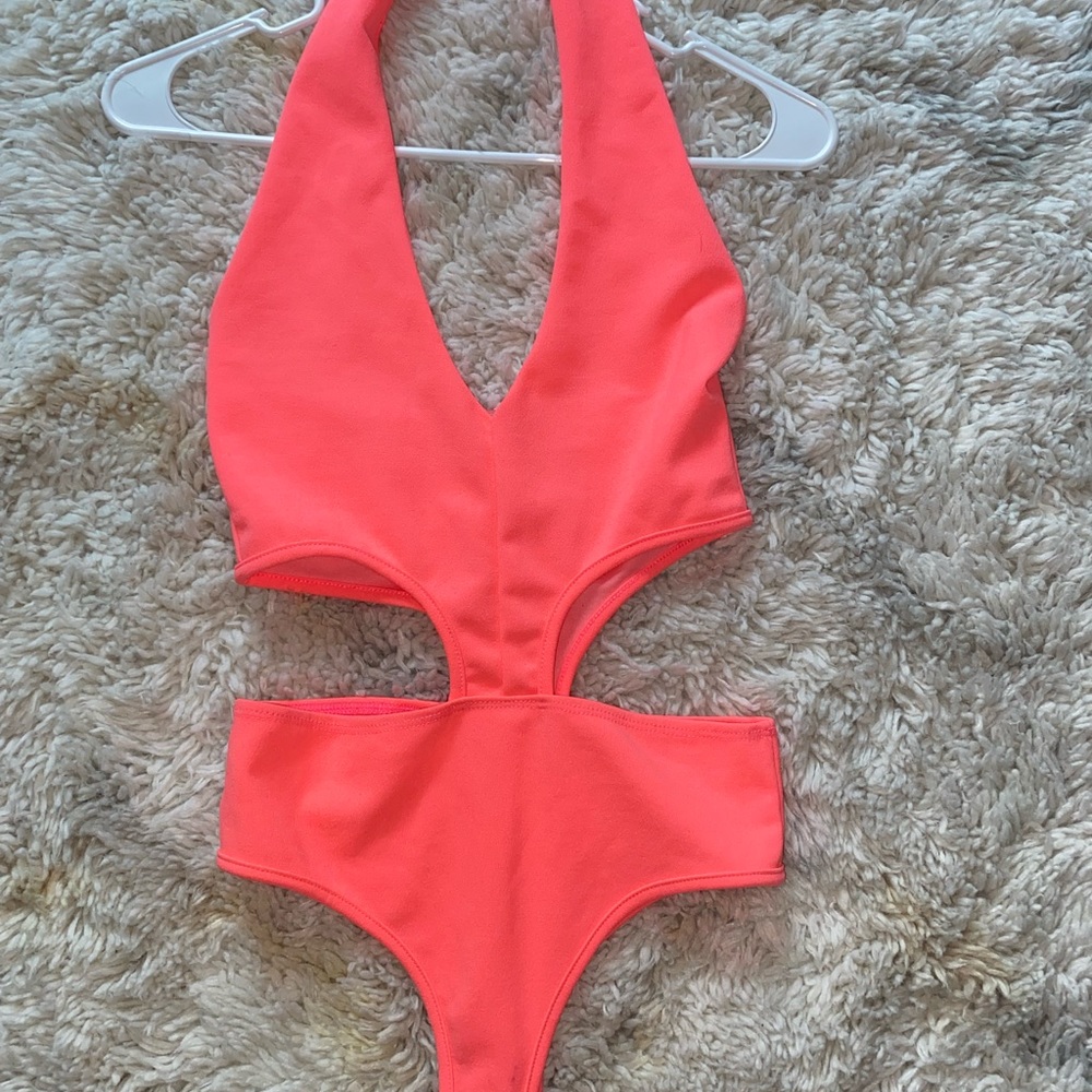 Neon pink bodysuit